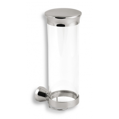 Zásobník na kozmetické tampóny sklo Metalia 3 chróm