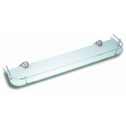 Polička zaoblená so zábradlím Metalia 3 satino