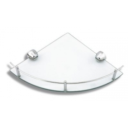 Rohová polička so zábradlím Metalia 3 satino