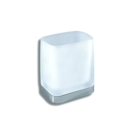 Držiak zubných kefiek a pasty sklo Metalia 4 chróm