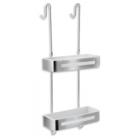 Dvojitá polica nerezová závesná