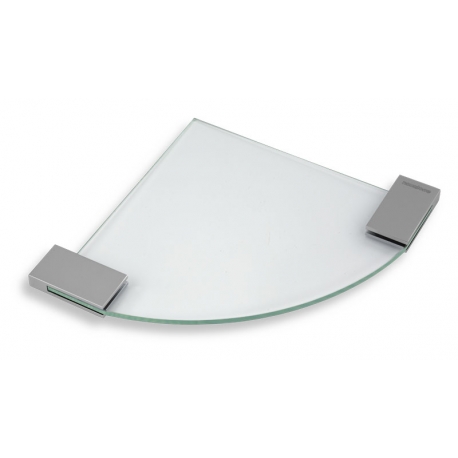 Rohová polička Metalia 9 chróm