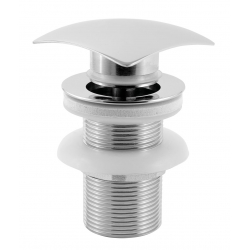 Uzáver výpusti hranatý LUXUS pre umývadlo bez prepadu chróm