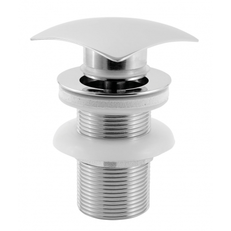 Uzáver výpusti hranatý LUXUS pre umývadlo bez prepadu chróm