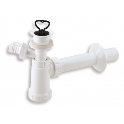 Sifón umývadlový, plastová miska, práčkový vývod, 40 mm