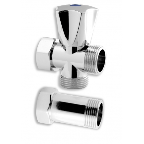 Práčkový ventil s medzikusom 3/4"x3/4"x3/4"