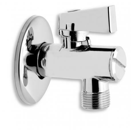 Práčkový rohový ventil s filtrom krytkou a kov.pákou 1/2x3/4