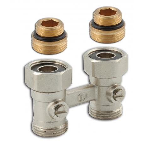 Radiátorový uzatvárací ventil dvojitý priamy 1"