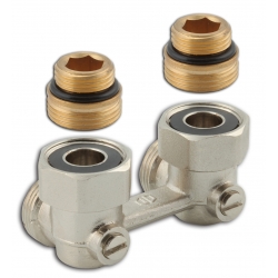 Radiátorový uzatvárací ventil dvojitý rohový 3/4"