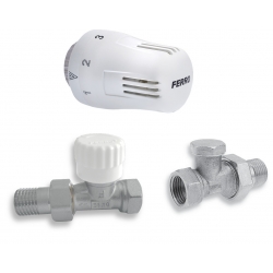 Sada na radiátory s termostatom priama 1/2"