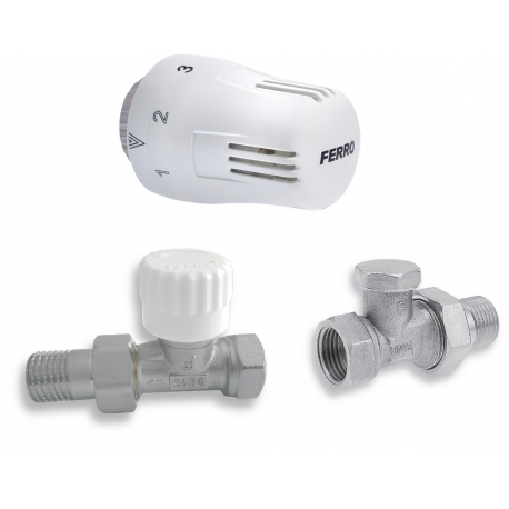 Sada na radiátory s termostatom priama 1/2"