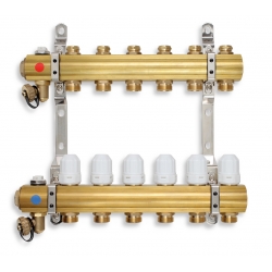 ROZDEĽOVAČ s regulačnými, termost. a mech. ventilmi 3 okruhy
