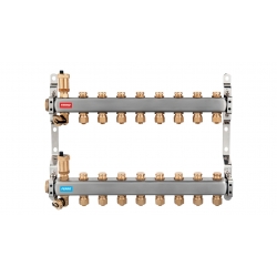 Rozdeľovač nerez s regulačnými mechanickými ventilmi 8okruhy