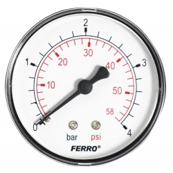 Manometer 63mm 1/4" Axiál 0-4 bar