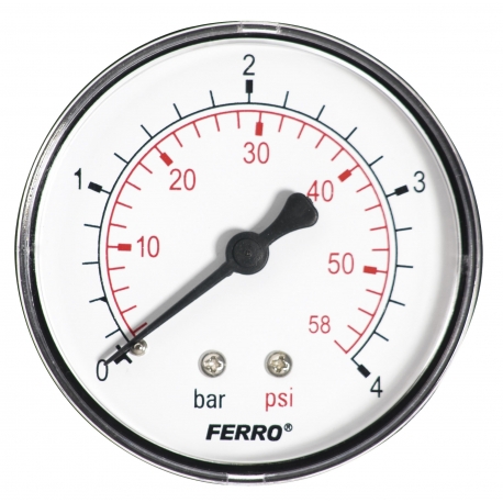 Manometer 63mm 1/4" Axiál 0-4 bar