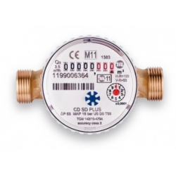 Vodomer jednovtokový suchobežný do 30C 3/4"