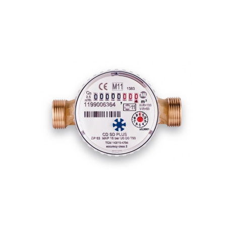 Vodomer jednovtokový suchobežný do 30C 3/4"