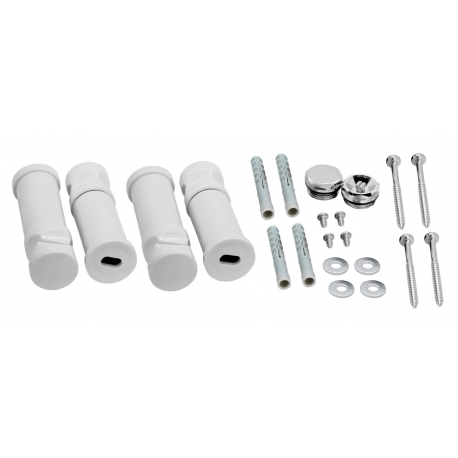 Montážna sada k rovnému radiátoru biela-chróm